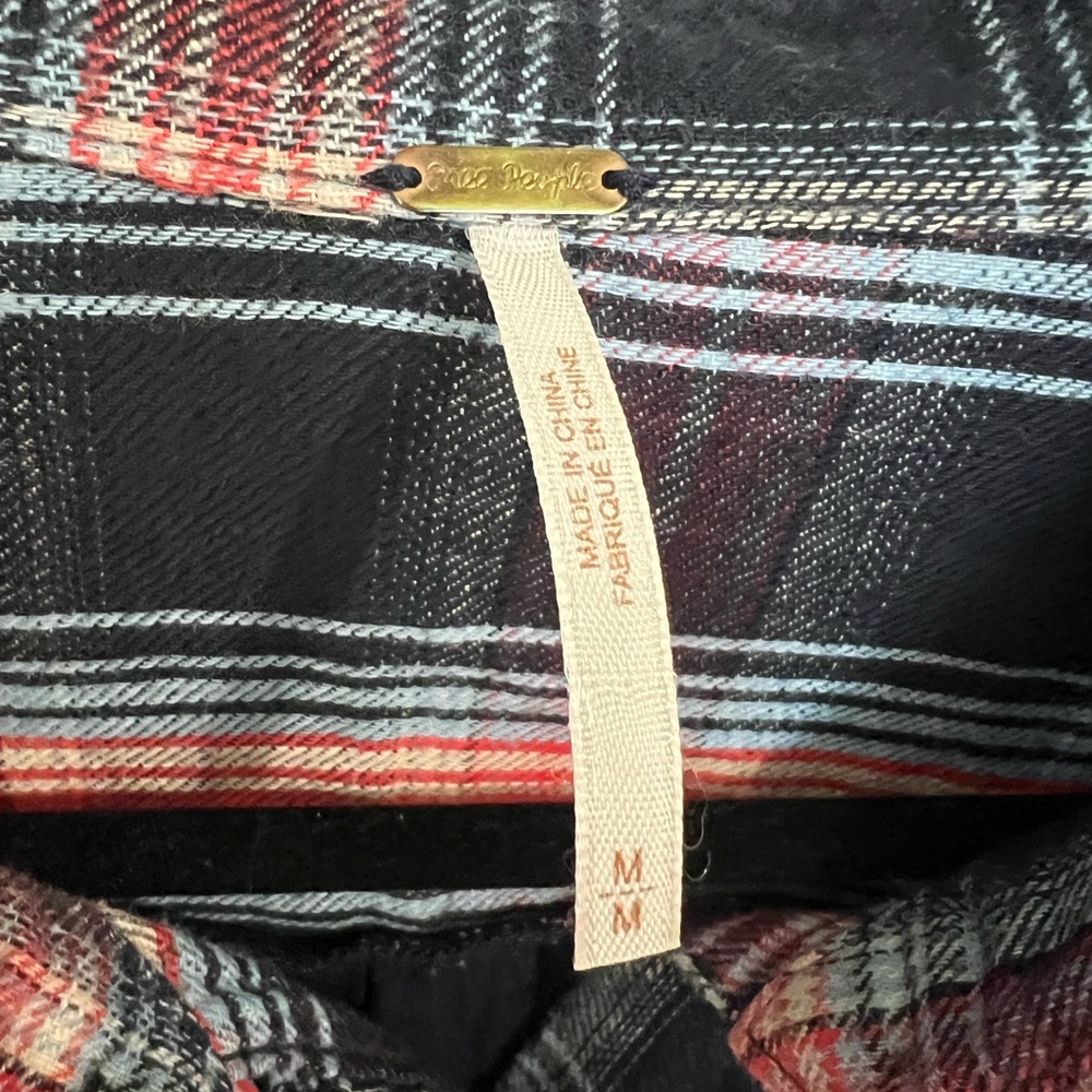 FREE PEOPLE • plaid shirt - Picture 3 of 3